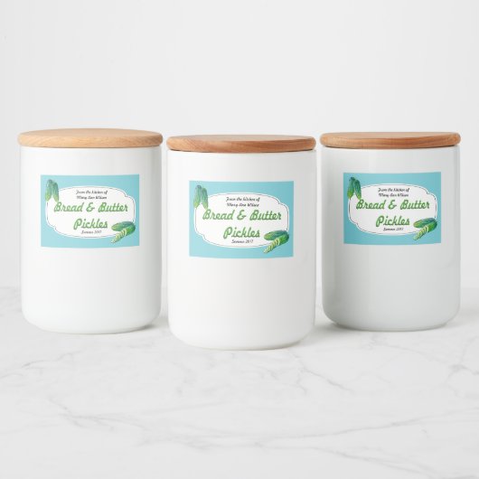 Brood en boterplukkers voedselcontainer etiket (Flessen)