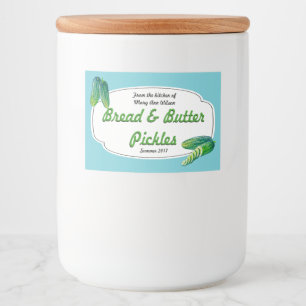 Brood en boterplukkers voedselcontainer etiket