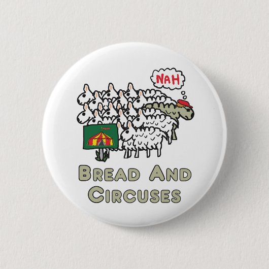 Brood en circussen ronde button 5,7 cm (Voorkant)