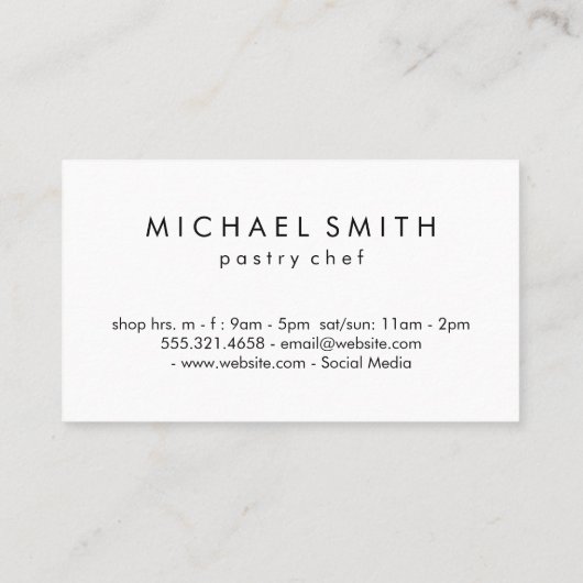 Brood en keukengereedschap visitekaartje (Achterkant)