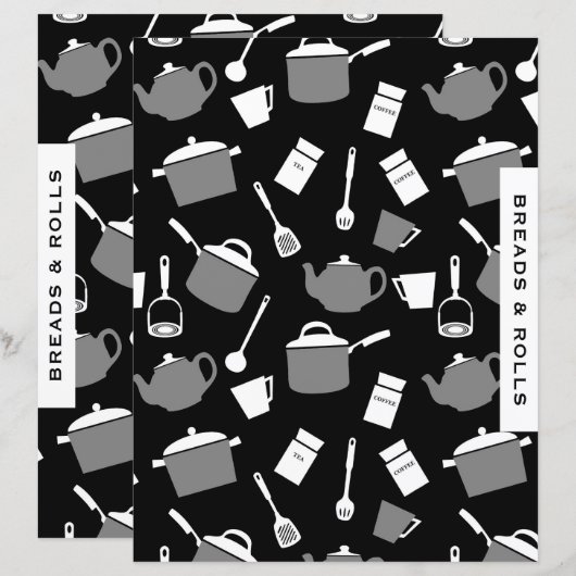 Brood en rolontvanger | Black White Kitchen (Voorkant / Achterkant)