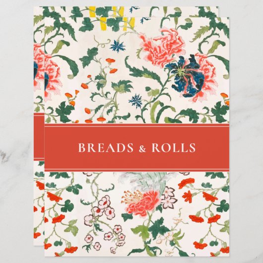 Brood en rolontvanger | Stijlvolle Floral (Voorkant / Achterkant)