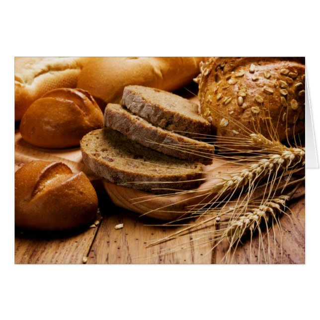 Brood en tarwe blanco Kaart (Voorkant Horizontaal)