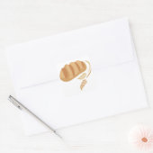 Brood en tarwe vierkante sticker (Envelop)