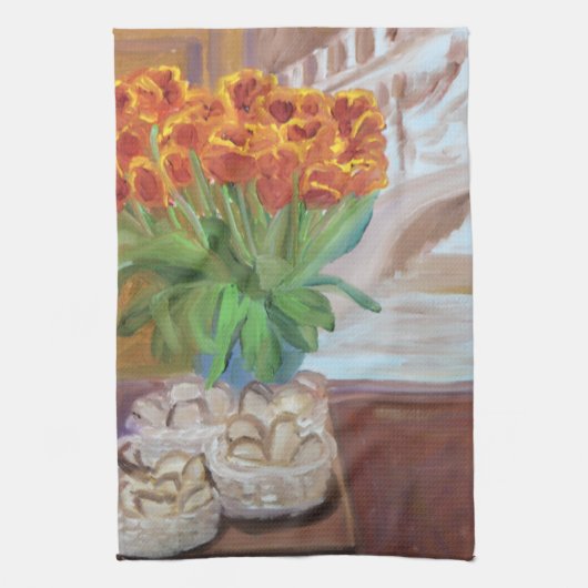Brood en Tulips Kitchen Towel Theedoek (Verticaal)