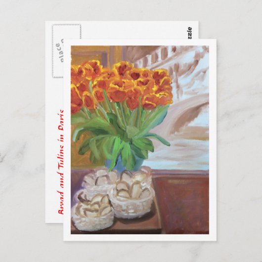 BROOD EN TULPEN IN PARIJS BRIEFKAART (Voorkant / Achterkant)