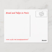 BROOD EN TULPEN IN PARIJS BRIEFKAART (Achterkant)