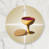 Brood en wijn: het laatste avondmaal bedankjes labels (Achterkant)