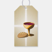 Brood en wijn: het laatste avondmaal cadeaulabel (Achterkant)