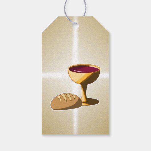 Brood en wijn: het laatste avondmaal cadeaulabel (Achterkant)