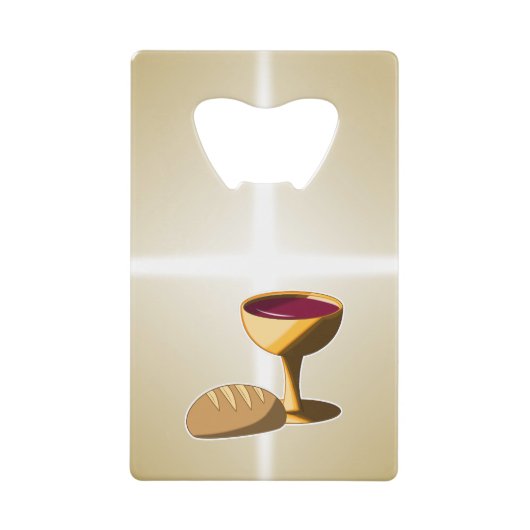 Brood en wijn: het laatste avondmaal creditkaart flessenopener (Voorkant)