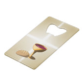 Brood en wijn: het laatste avondmaal creditkaart flessenopener (Achterkant Gekanteld)