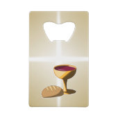 Brood en wijn: het laatste avondmaal creditkaart flessenopener (Achterkant)