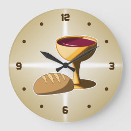 Brood en wijn: het laatste avondmaal grote klok