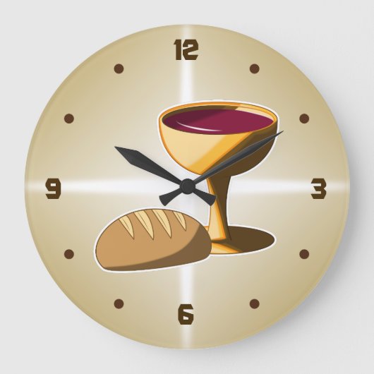 Brood en wijn: het laatste avondmaal grote klok (Voorkant)