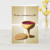 Brood en wijn: het laatste avondmaal kaart (Gele Bloem)