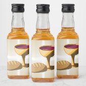 Brood en wijn: het laatste avondmaal likeurfles etiket (Flessen)