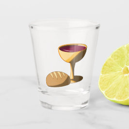 Brood en wijn: het laatste avondmaal shot glas