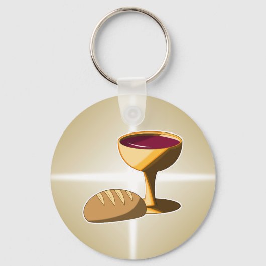 Brood en wijn: het laatste avondmaal sleutelhanger (Voorkant)