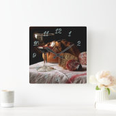 Brood en wijn vierkante klok (Huis)