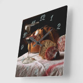 Brood en wijn vierkante klok (Hoek)