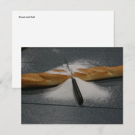 Brood en zout briefkaart (Voorkant / Achterkant)