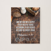 brood | Filippenzen 4:19 Bijbelvers 8 x 10 of hoge Legpuzzel (Verticaal)