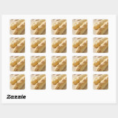 Brood, franse stok vierkante sticker (Vel)