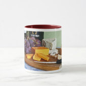 Brood Grafieken Cheddar en Blauwe Cheesse Mok (Midden)