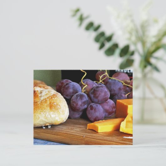 Brood Grafieken Cheddar Kaas Stilleven Briefkaart (Staand voorkant)