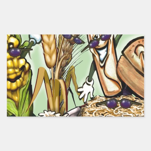 Brood Grain Food Group Rechthoekige Sticker (Voorkant)