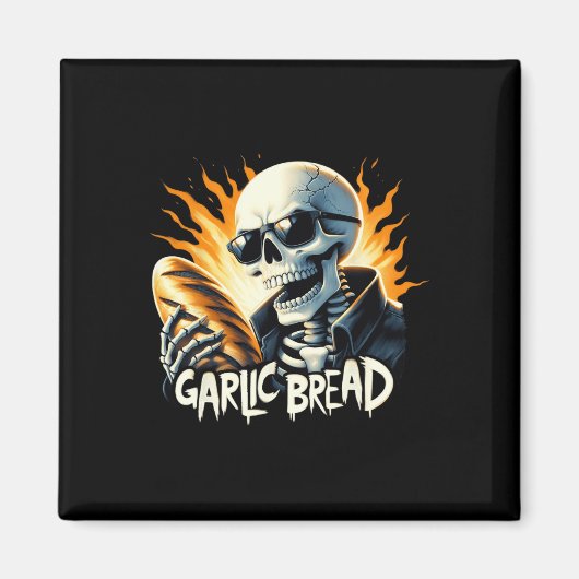 Brood Halloween Skeleton Bakery Baker Broodliefheb Magneet (Voorkant)