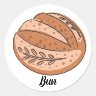 Brood in de oven ronde sticker
