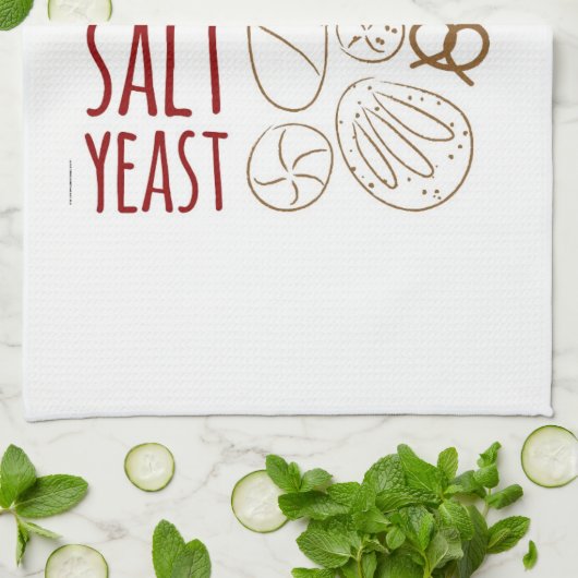Brood Ingrediënten Tea Towel Theedoek (Gevouwen)