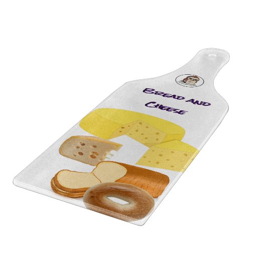 Brood & kaas glas snijplank (Hoek)