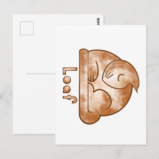 Brood Kat Briefkaart (Voorkant / Achterkant)