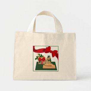 Brood kerstcadeautje met Canvas tas voor mandje