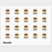 Brood Klaar Voor Actie Grappige Brood Grappen Ronde Sticker (Vel)