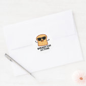 Brood Klaar Voor Actie Grappige Brood Grappen Ronde Sticker (Envelop)