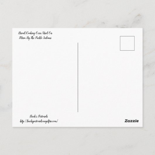 Brood/koken op de Mesa NM Briefkaart (Achterkant)