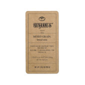 Brood Label Bruin Kraft Paper Bakkerij (Voorkant)