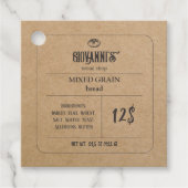 Brood Label Bruin Kraft Paper Bakkerij (Voorkant)
