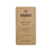 Brood Label Bruin Kraft Paper Bakkerij (Voorkant)