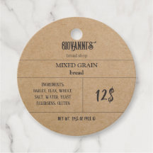 Brood Label Bruin Kraft Paper Bakkerij