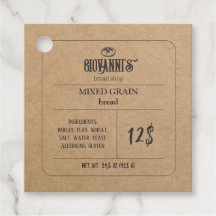 Brood Label Bruin Kraft Paper Bakkerij