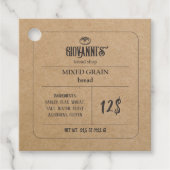 Brood Label Bruin Kraft Paper Bakkerij (Voorkant)