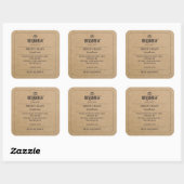 Brood Label Bruin Kraft Paper Bakkerij (Vel)