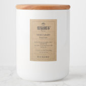 Brood Label Bruin Kraft Paper Bakkerij Voedselcontainer Etiket (Voorkant)