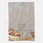 Brood maken groot all over print Schort Theedoek (Verticaal)