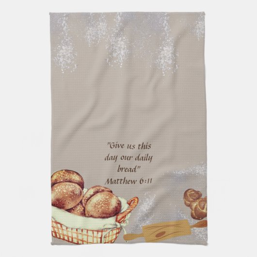 Brood maken groot all over print Schort Theedoek (Verticaal)